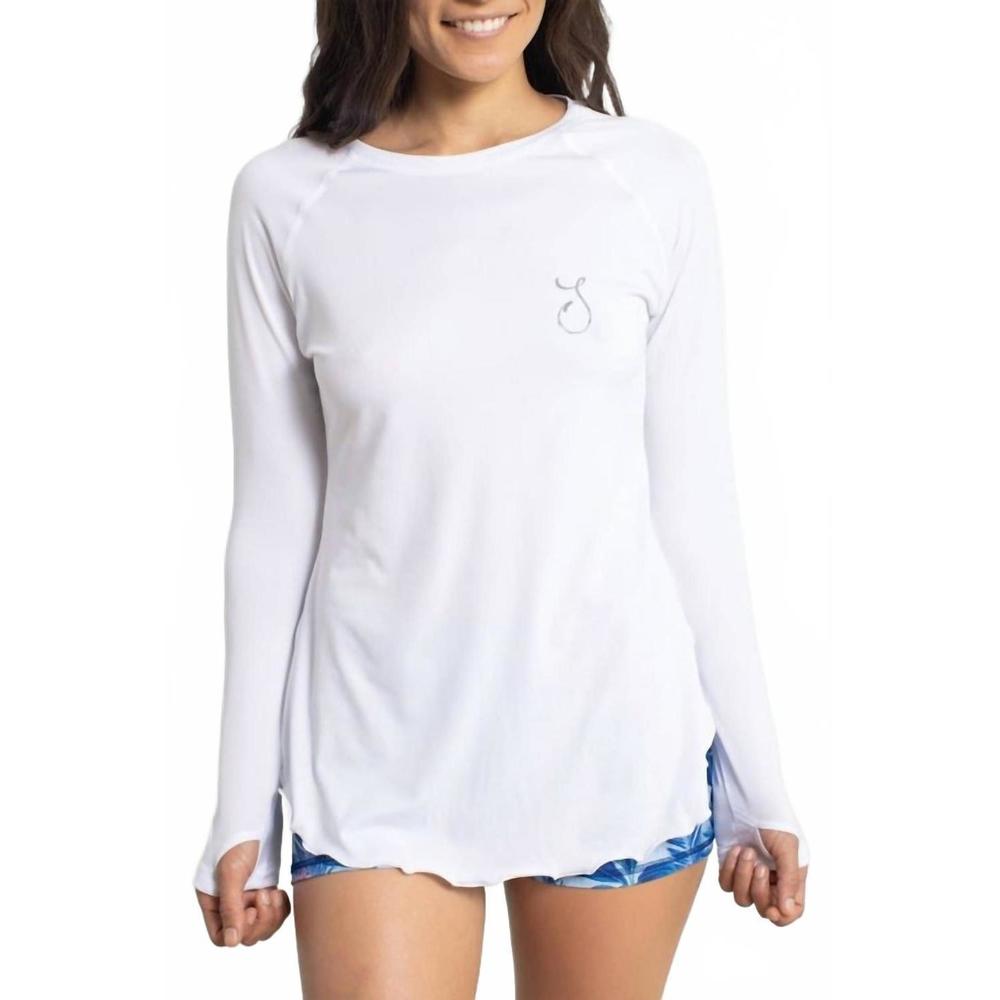 NEW REEL SKIPPER reel skipper flowy performance uv shirt in white